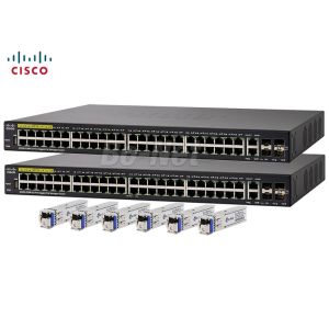 Buy cheap 52 Port Cisco Gigabit Switch , PoE Managed Switch 740W 2 Gigabit Copper SFP Combo Port product