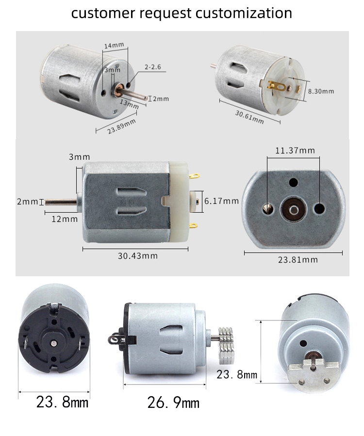 Faradyi Customized High Speed 3v 6v 9v 12v Motor Ie1 Rc Re Fk Ft 280 280sa Dc Motor