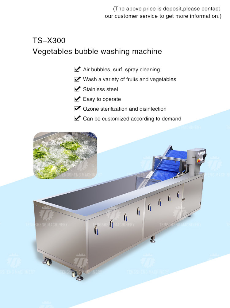Stepless Shift Water Current Motivity Fruit And Vegetable Washing Machine Impurities Separation