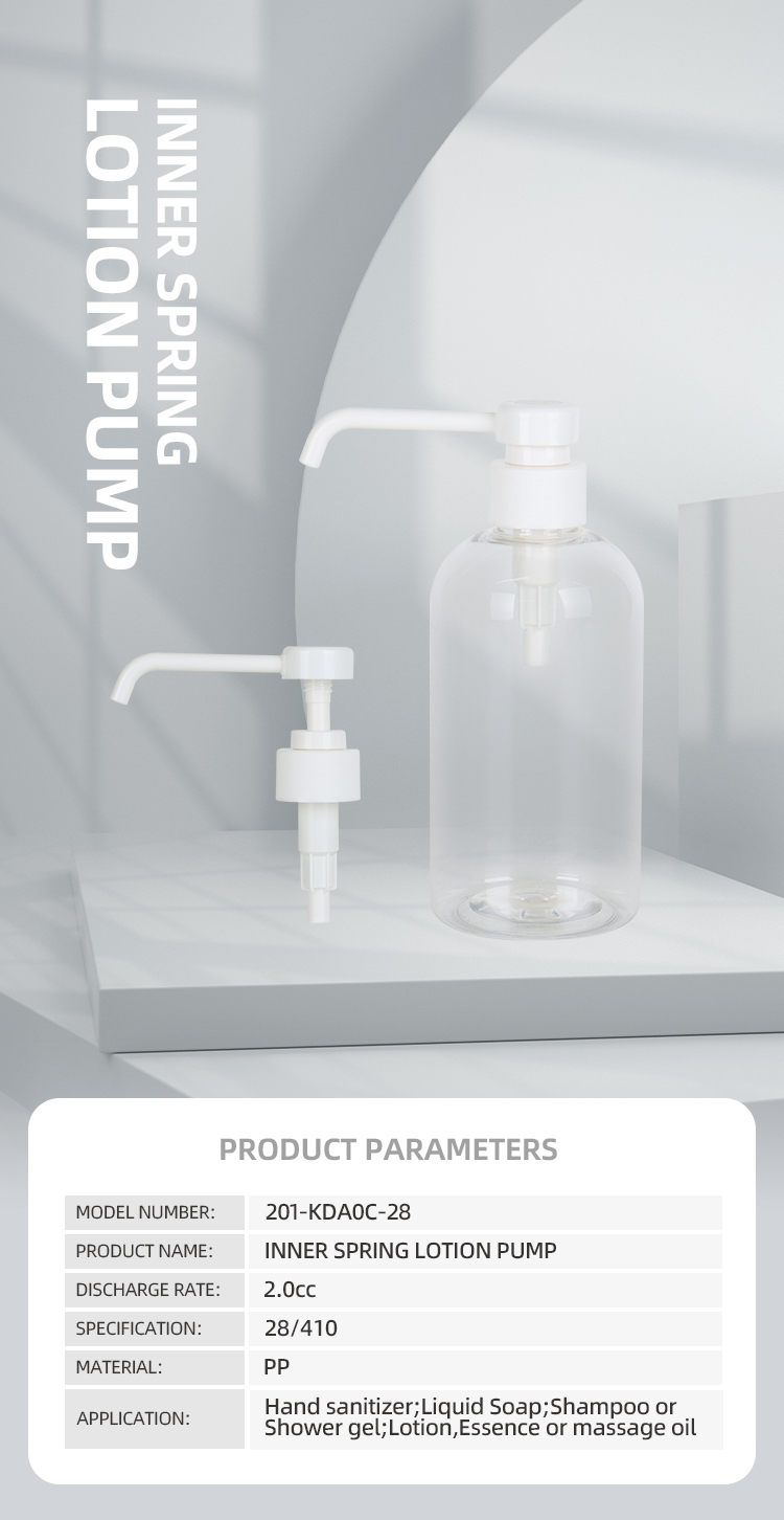 24mm 28mm Closure Size Plastic Bottle Dispenser Pump With 2ml Output