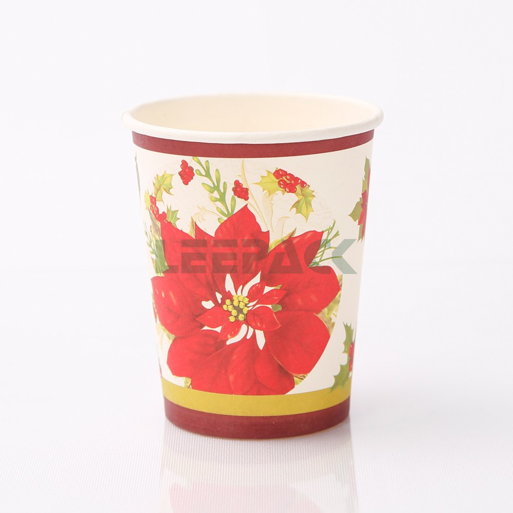 8oz disposable single wall paper coffee cups,shopping mall supermarket paper cups,custom printed paper cups 250ml