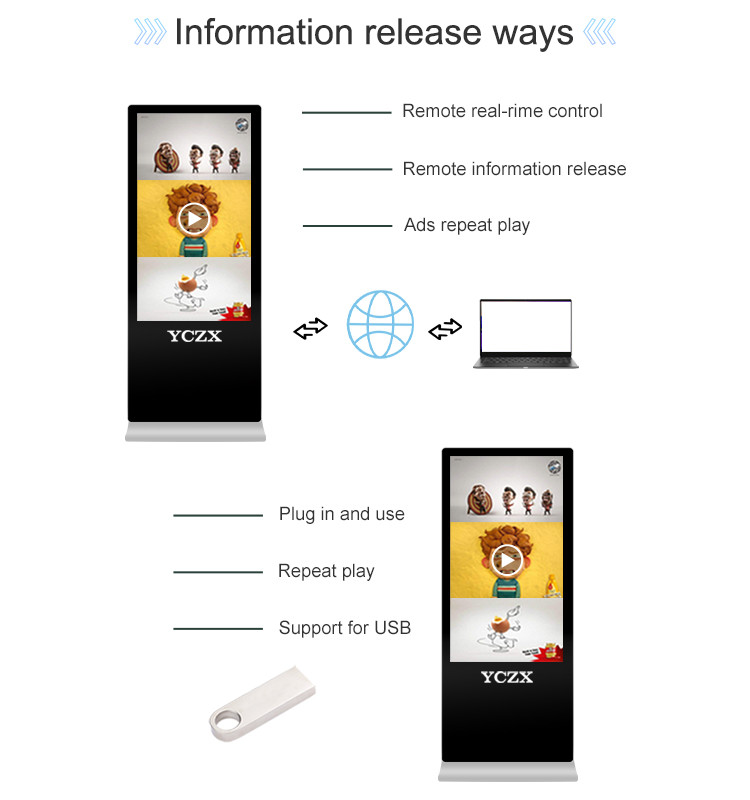 Commercial Indoor Digital Signage LCD Display With HD Touch Screen