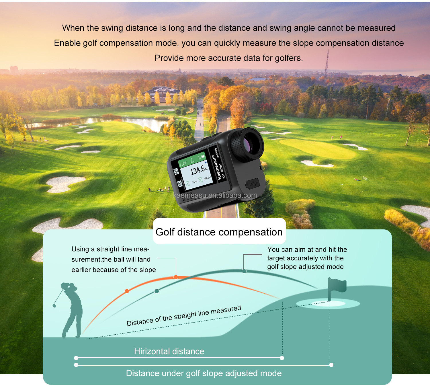J600m Laser Rangefinder Rechargeable Fast Read Laser Distance Meter LCD Screen Memory Storage Portable Design