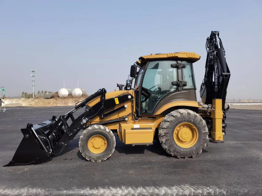 Front End Loader Backhoe 4X4 2.5 Ton Mini Payloader Joystick Towable Retroexcavadora Backhoe Loader