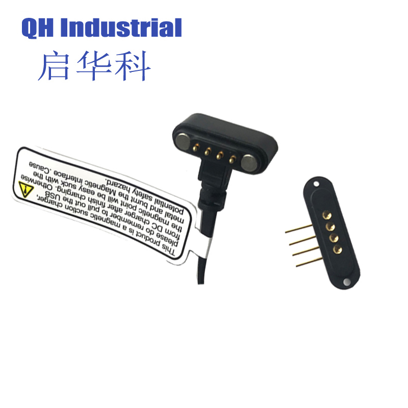4pin 2.54mm Pitch ISO RoHS REACH IDI magnetic pogo pin connector Peru ISO RoHS REACH Male Connector Magnetic Connector