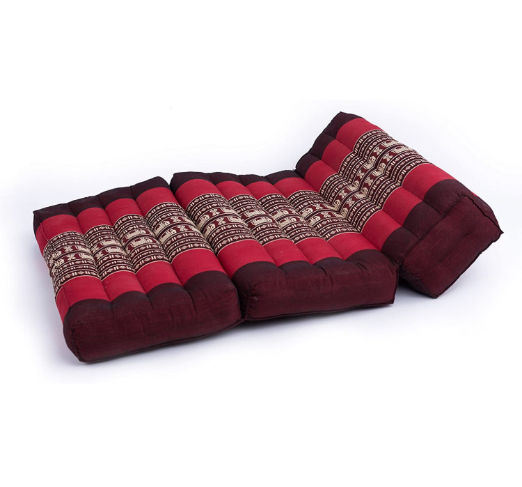 Red Pain Relief 100% Kapok Foldable Srf Online Meditation Cushion
