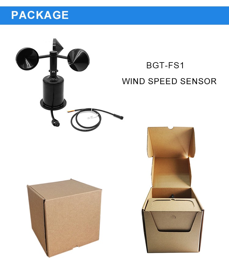 High Accuracy Carbon Fiber Wind Speed Sensor for Greenhouse BGT Arduino 0-5V Output