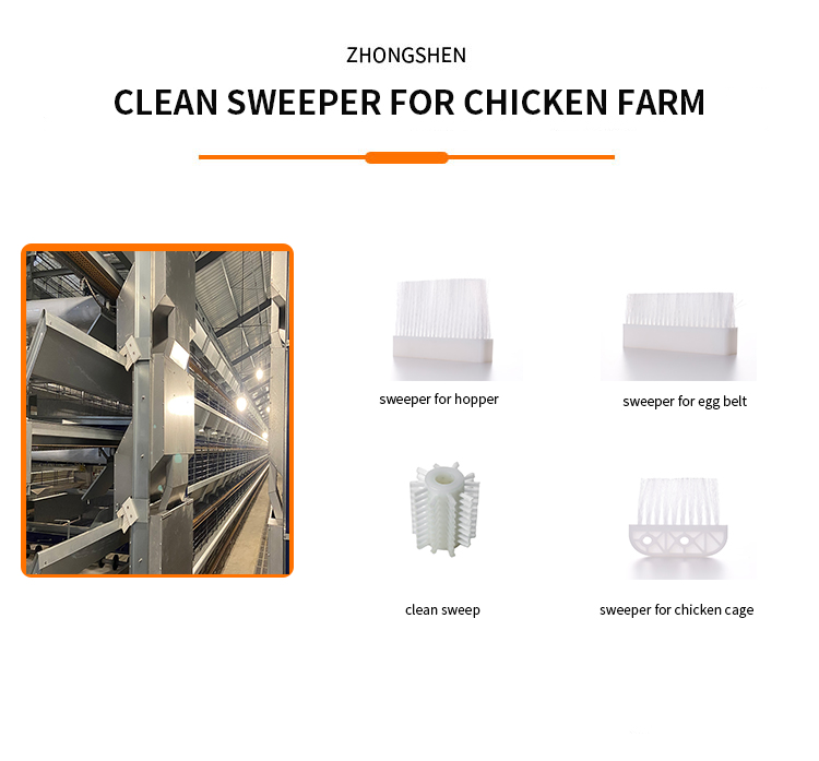 Chicken Cage Cleanging Tools Clean Sweep For Poultry Layer Farm