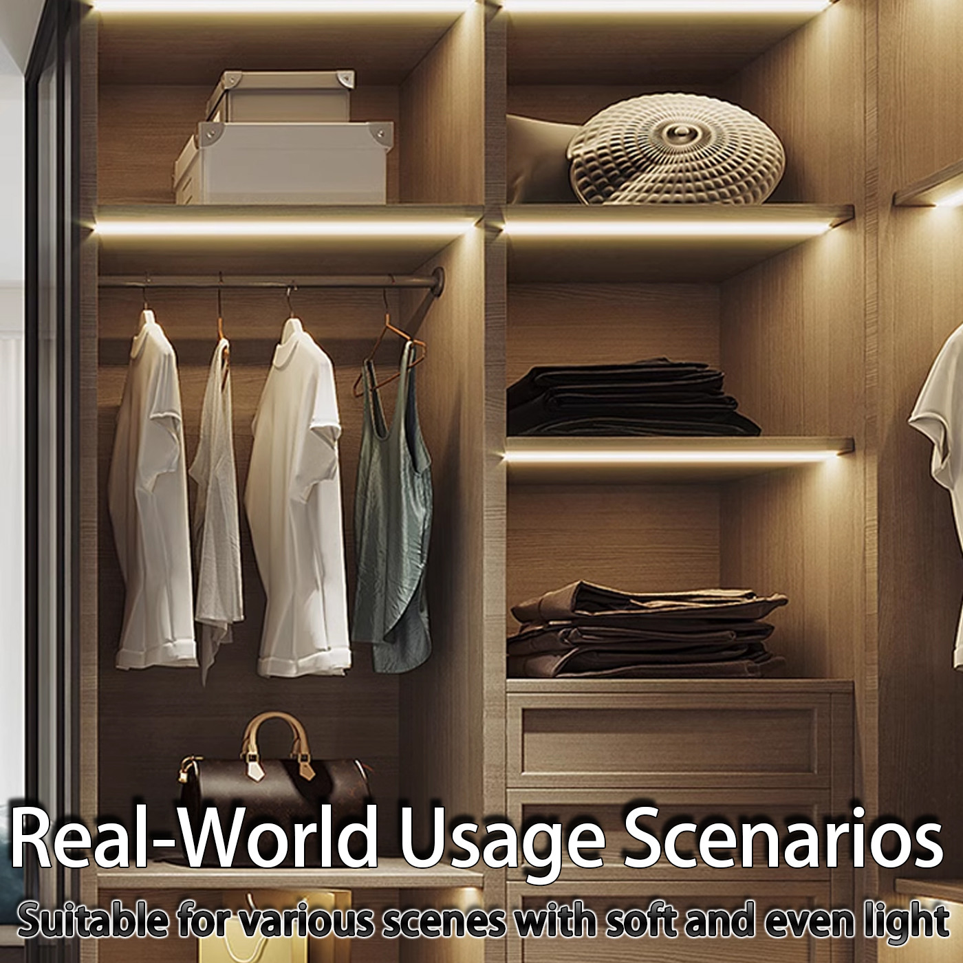 Embedded LED Induction Light Strip Wardrobe Wine Cabinet Light Line