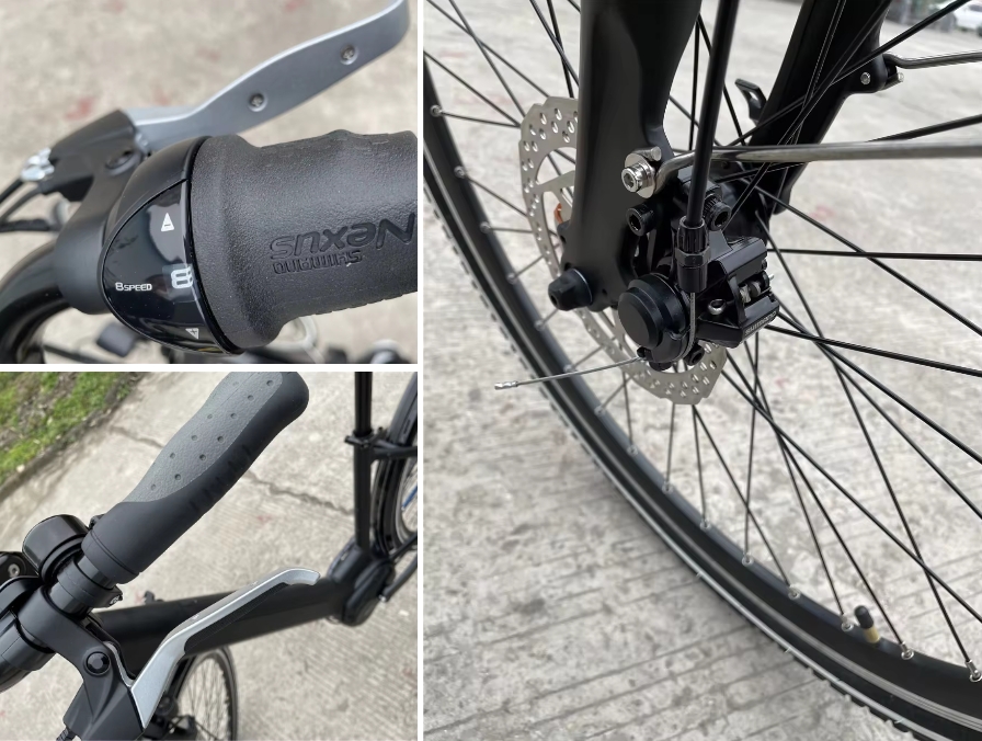 28 Inch Step Through Mid Drive Ebike 8 Speed Belt Drive Bicycle Max Speed 30 - 50Km/H