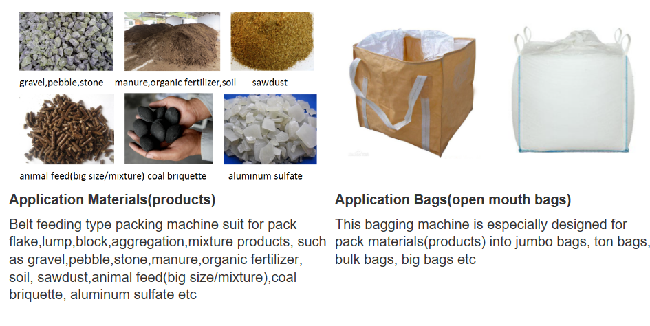 300-2000kg bag Concrete Cement Fly Ash Bulk Bag Packing Machine