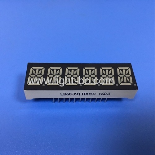 Ultra blue 6 digit 10mm 14 segment led display common anode for multimedia
