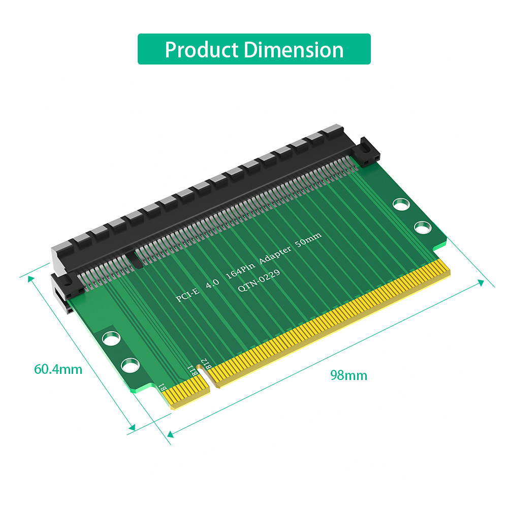 PCI-Express 4.0 16x Riser Card ,180 Degree High Speed Riser Card 60mmHeight increasing card