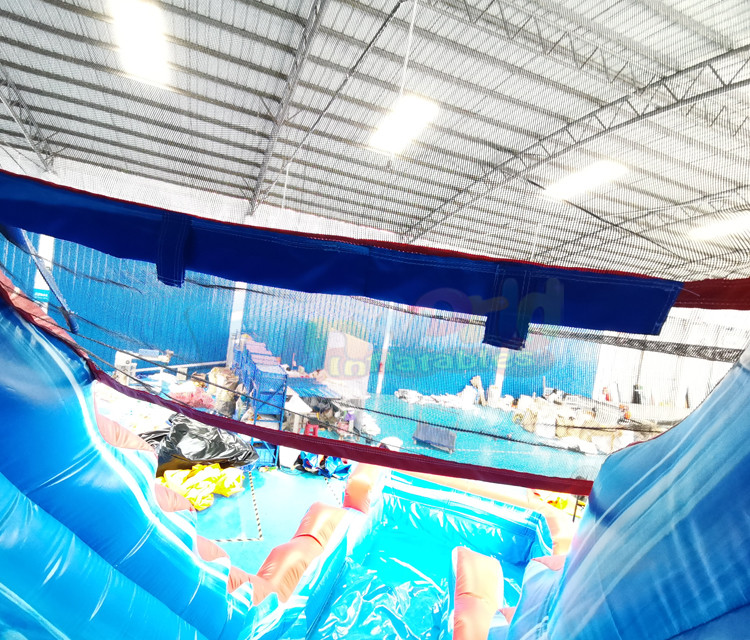 TUV Kids Outdoor Inflatable Water Slides Quadruple Stitching