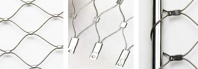 Stainless Steel 2mm 60x60mm Wire Rope Mesh 0