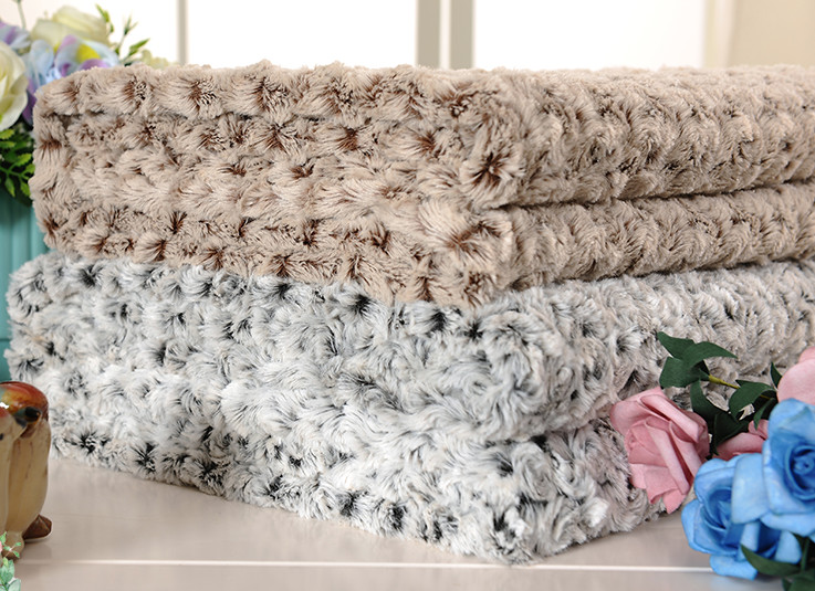 100% Polyester Pv Plush Soft Faux Fur Blanket Cozy Warm 150*200CM / 200*240CM
