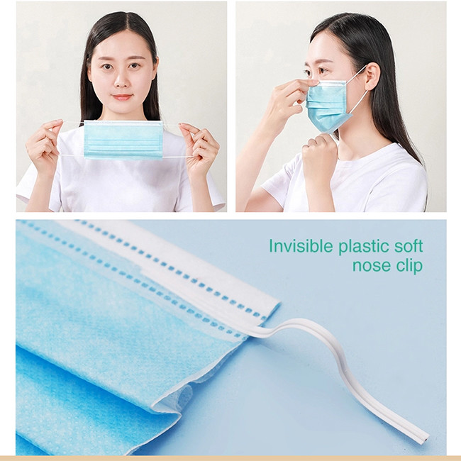 Dust Free 3 Ply Earloop Non Woven Medical Mask Protective Mouth