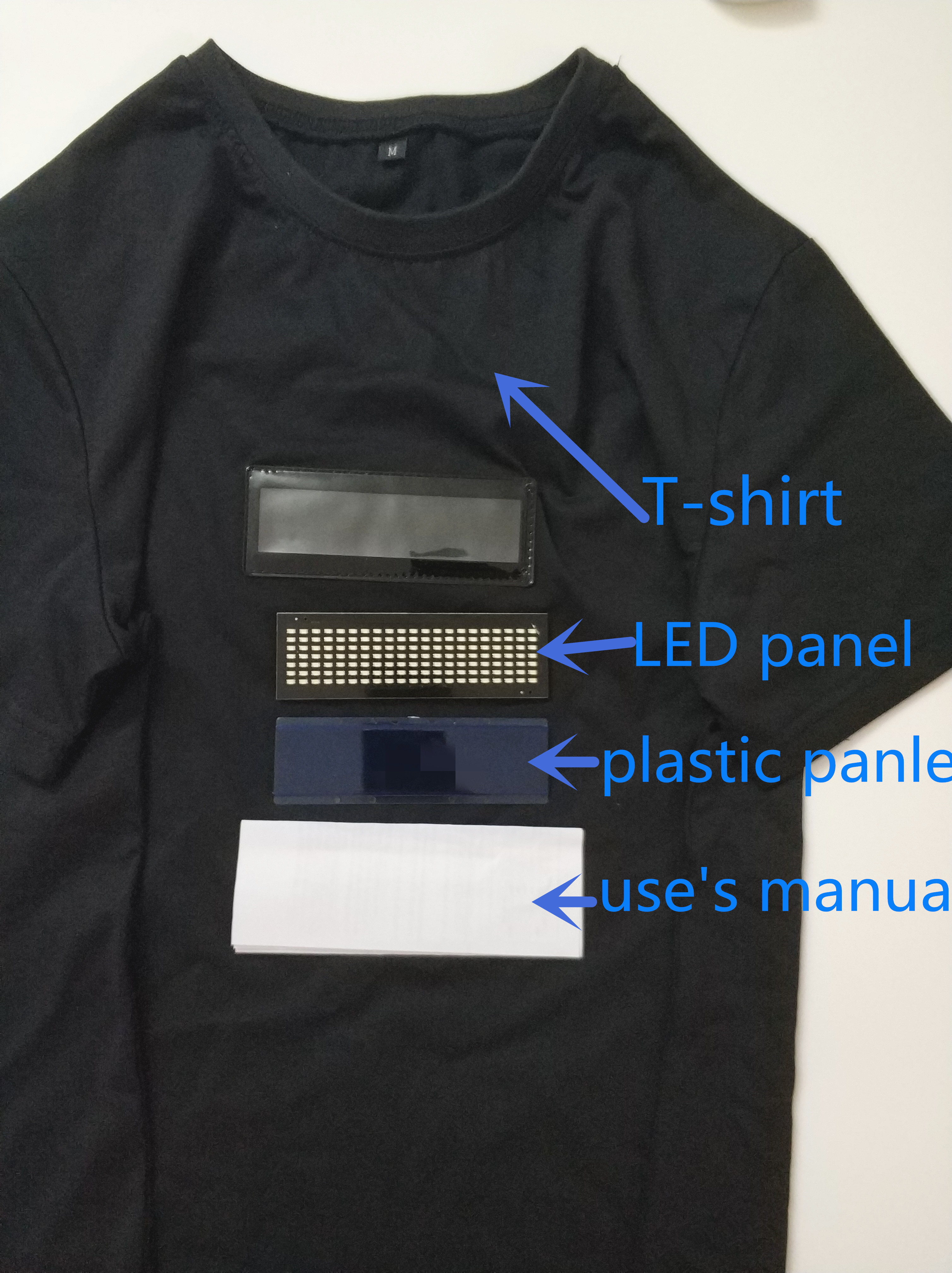 LED programentable message led T-shirt light up neutral advertising tshirt for men and women flashing party's tshirt