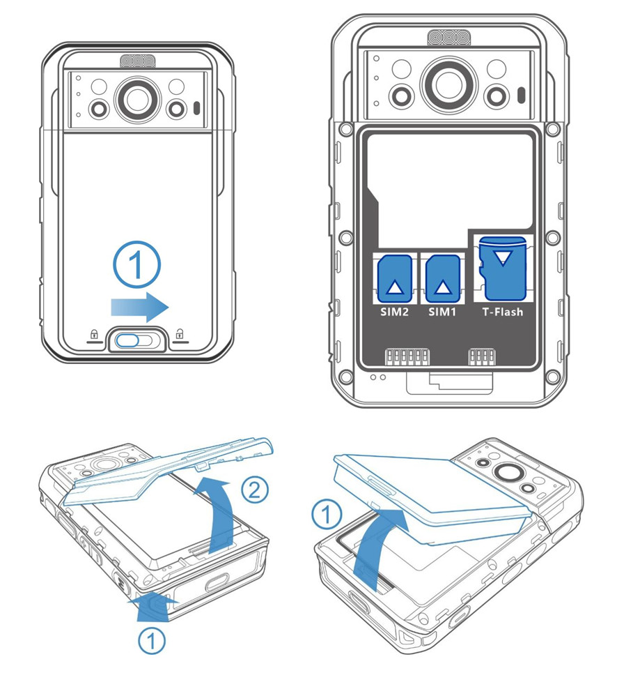 1080P/720P GPS 5G Body Camera With Replaceable Batteries And GPS, GLONASS, AGPS & Beidou