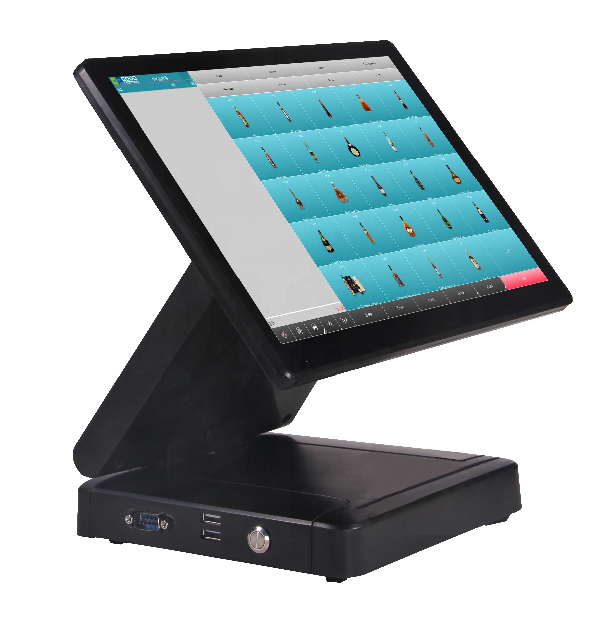 12.5" Full HD Display and 7" HD Second Display POS System with MSR Card Reader Option