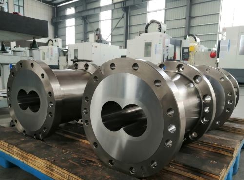 JSW CNC Machining Precision Round Twin Screw Extruder Barrels Closed And Open Type
