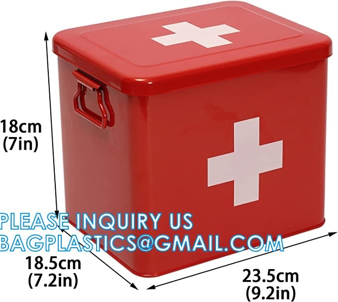 First Aid Kit Storage Containers Medicine Box Organizer, Cabinet, Medicine Supplies Bin, Emergency Tool Set