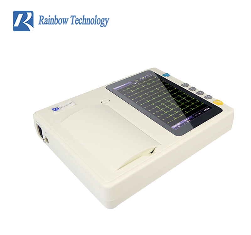 12 Leads 6 Channels Cardiogram Medical Ecg Machine With Real Time Diagnostic Analysis