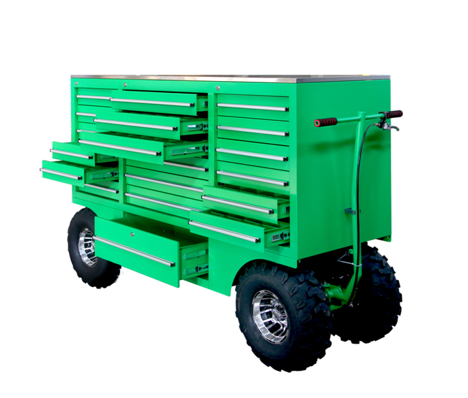 19 Drawers Stainless Steel Top Tool Trolley Cabinet for Iron Car Repair Garage Workshop
