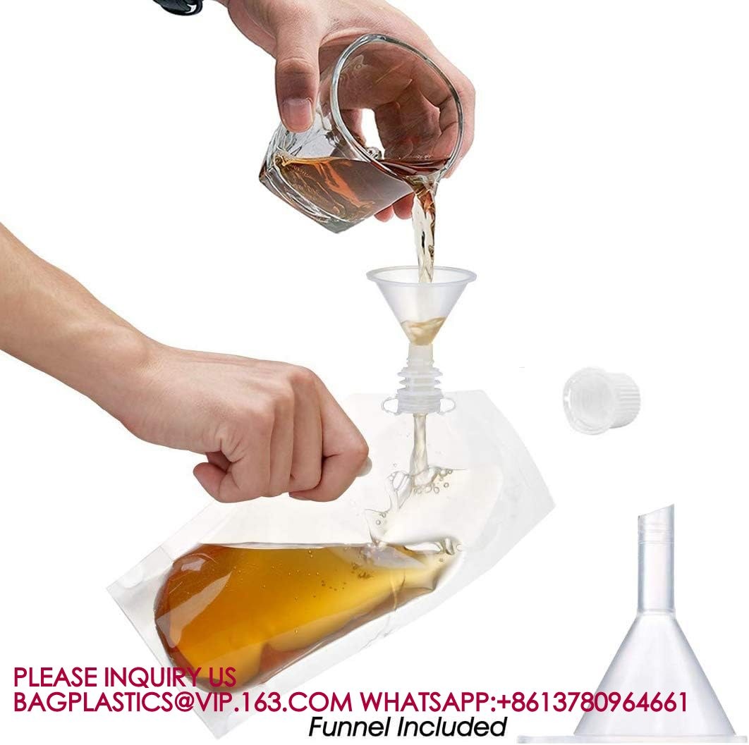 1 Gallon Water Containers, 10 Drink Bags Collapsible Pouch, Includes Tamper-Evident Caps