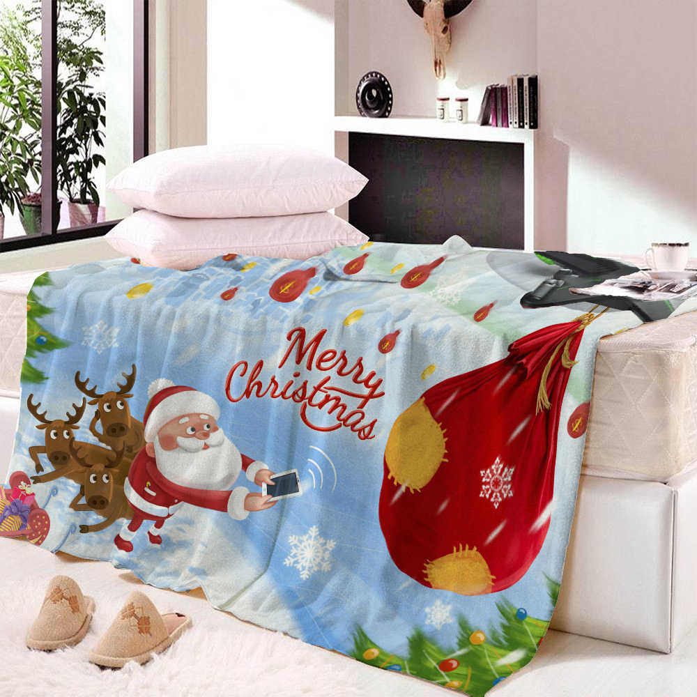 Christmas Flannel Fleece Throw Blanket Cozy Softness For All Season