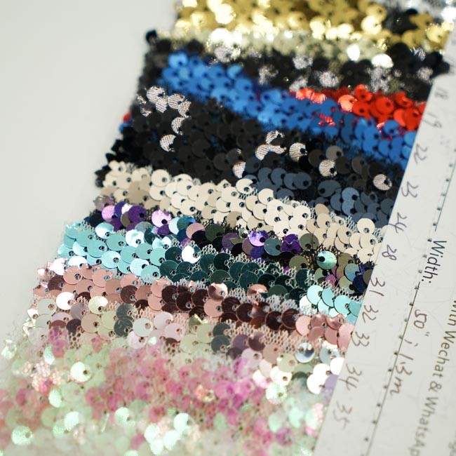 Shiny Reflective Decorative Sequins Fabric for Stage Clothing Shoes