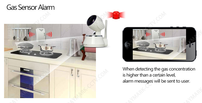 Wireless 2 way audio motion detection alarm push video ip camera