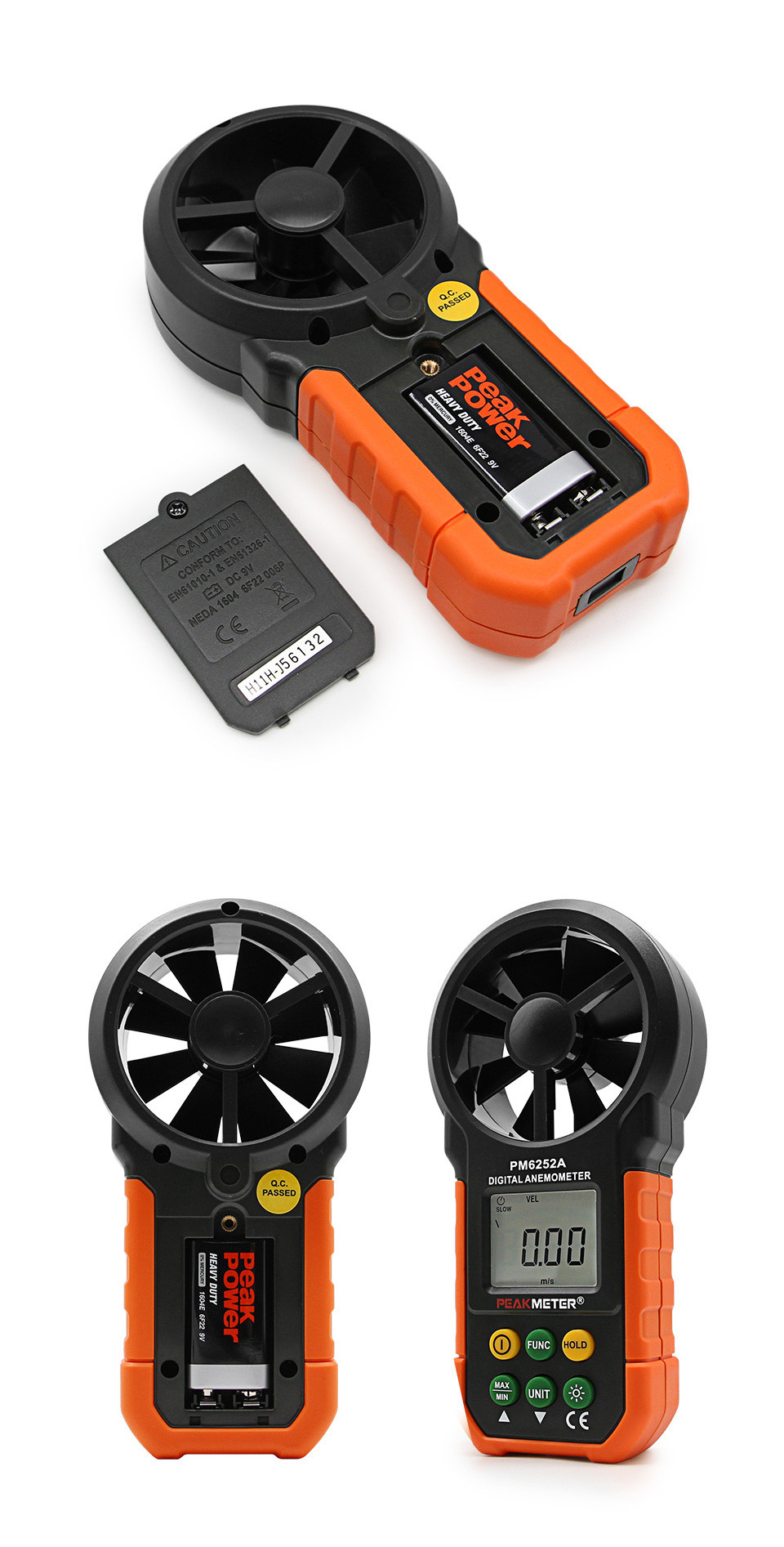 High Precision Environmental Meter Portable Wind Speed Measuring Device