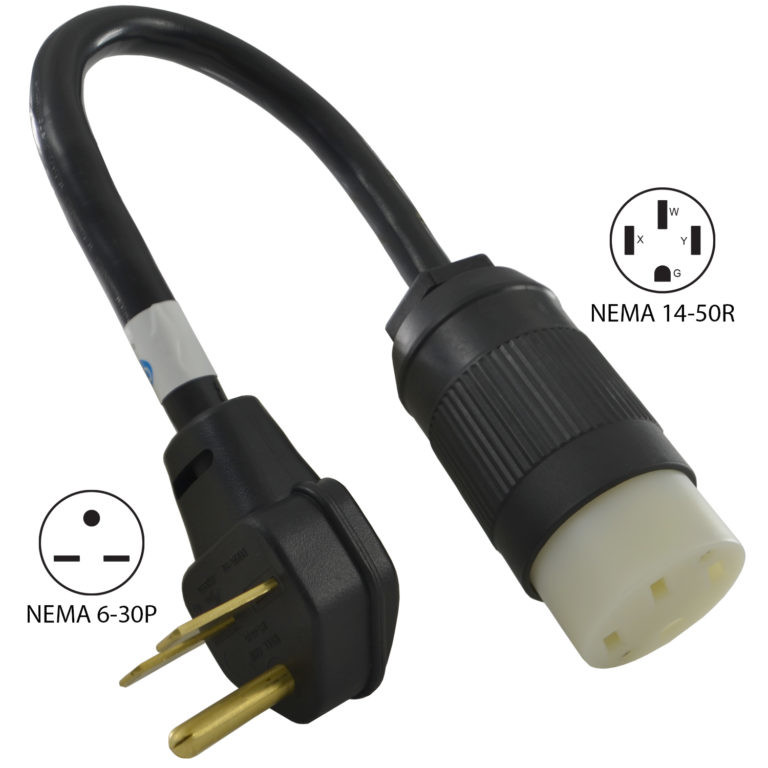 Thickened PVC Welding Adapter Cord 6-30P To 6-50R Multipurpose