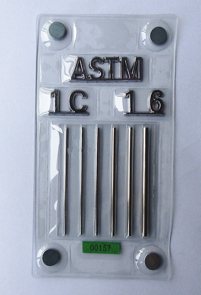 ASTM E747 Wire Type Penetrameter with The Material 1 - FE , 01 - Ti , 02 - Al , 03 - Mg , 3 - Ni , 4 - Cu