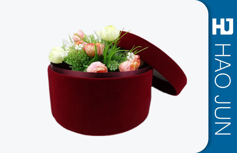 Custom Green Color Cardboard Flower Boxes Handmade For Gift , Offset Printing