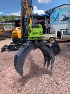 Buy cheap ZHONGHE Rotary Hydraulic Grabs For Excavators , Practical Excavator Timber Grab product