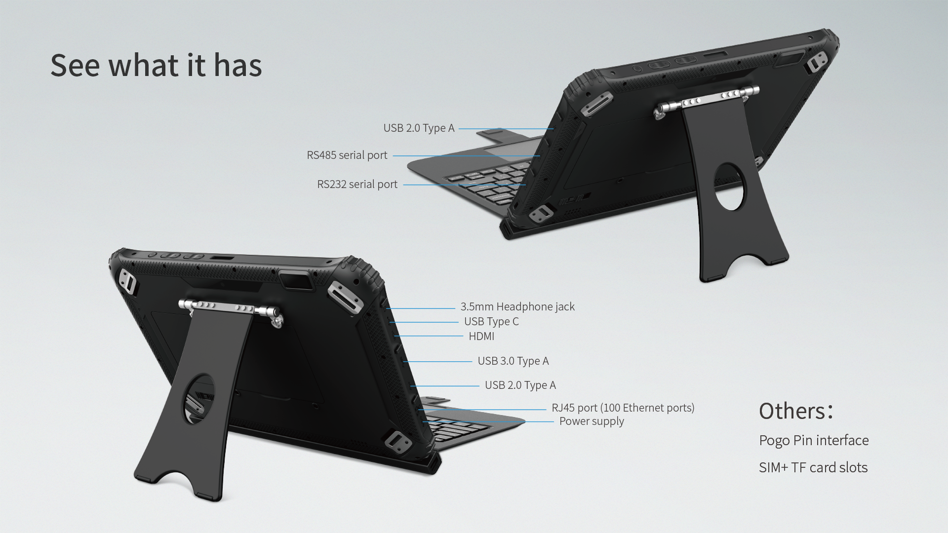 12.2 Inch 5G Android 11 Rugged Tablet Laptop With 13MP Camera And IP65 Protection