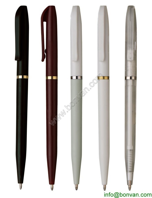 metallic finish twist plastic ballpen, metalic color promo gift logo brand ball pens