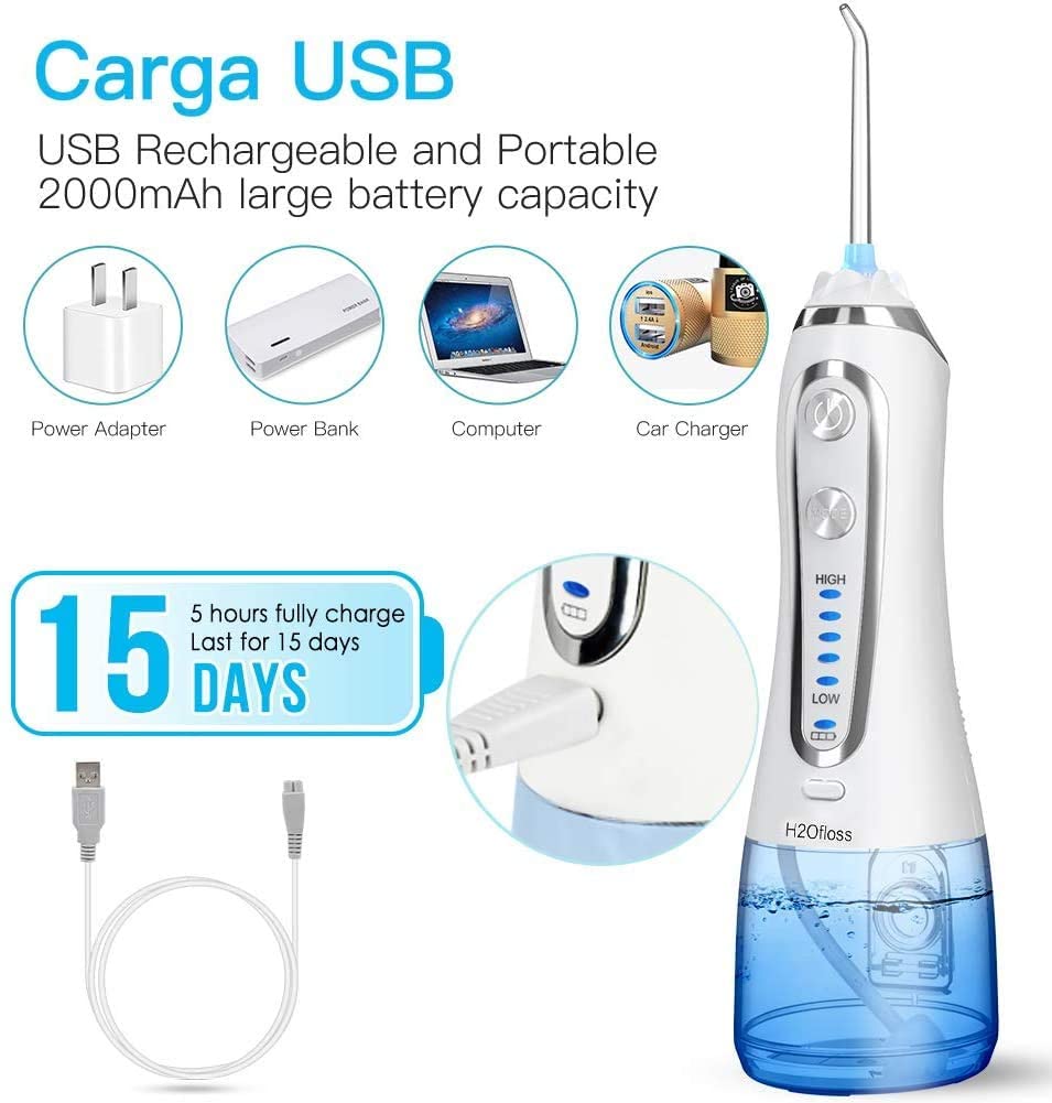 300ml IPX7 Oral Care Appliances Water Irrigation Dental Floss Power Irrigator Portable Water Flosser Teeth Cleaning Mini Travel