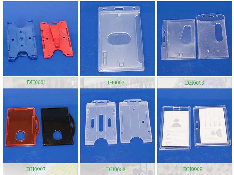 Factory direct sale custom design soft pvc badge holders/business id card holder