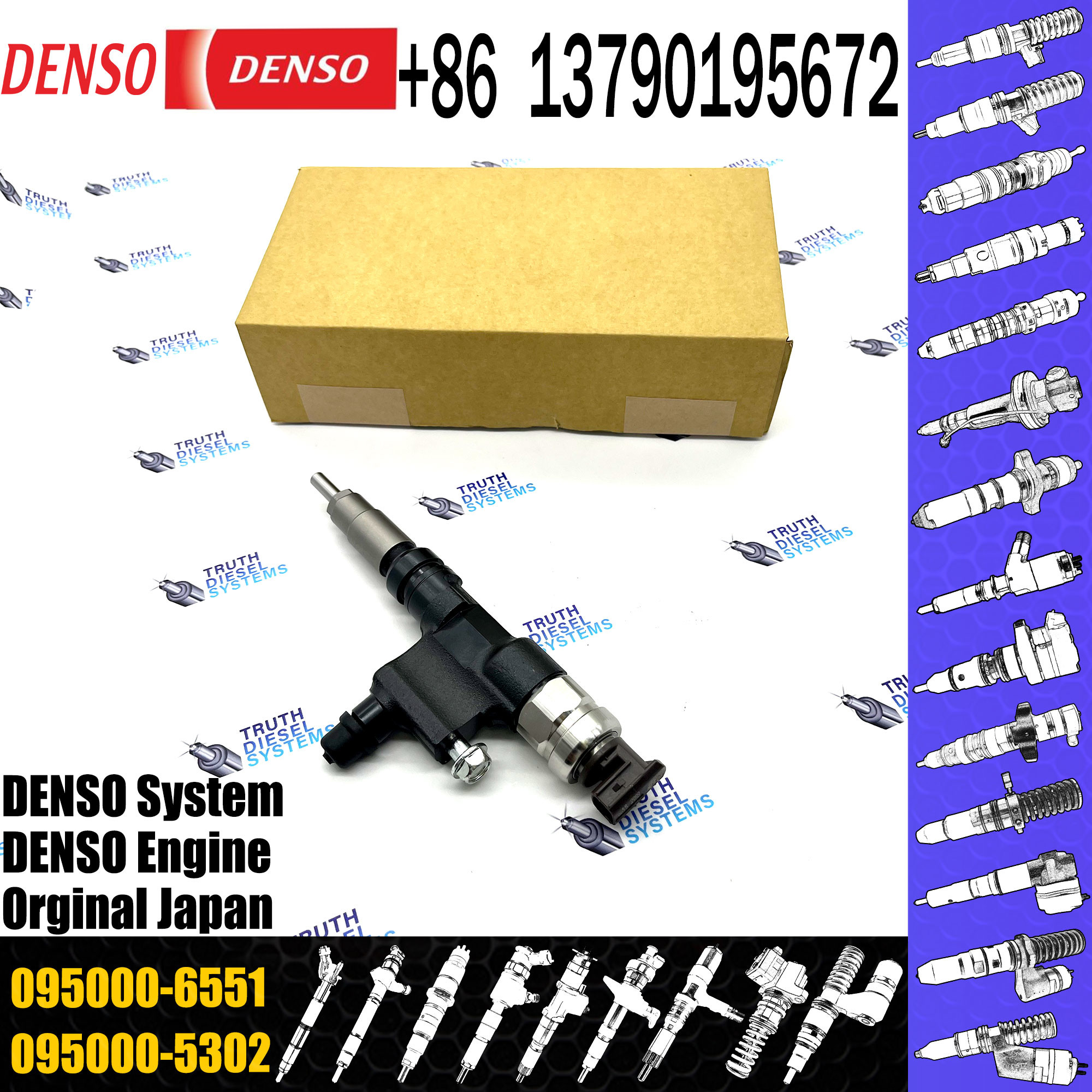 Diesel Common Rail Injector 095000-6550 095000-6551 For HI-NO 300 N04C 23670-E0190 23670-78140