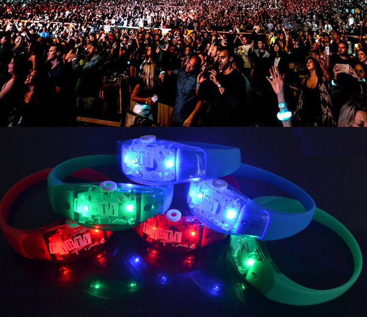 Environmental concert light bracelet 21*2cm silicone + ABS logo customized