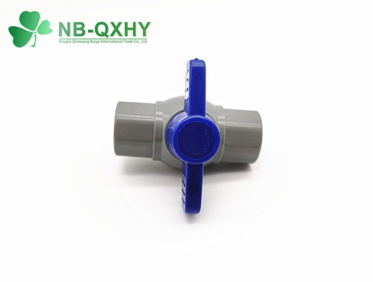 Blue Handle Socket or Thread PVC Plastic Octagonal Ball Valve