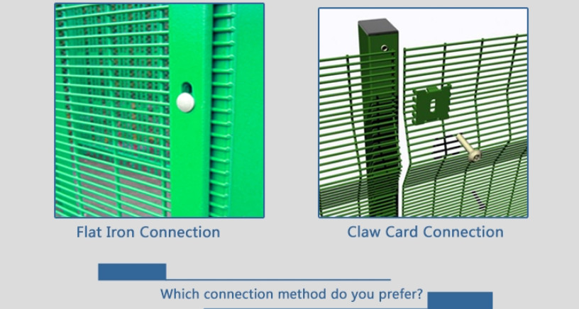 Low Carbon Steel Wire Clear View Anti Climb 358 Security Fencing 1.8*2.5m