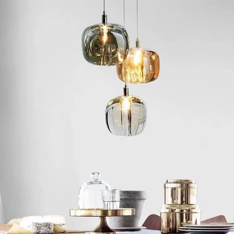 Apple Shape Modern Light Luxury Bedroom Bedside Chandelier Creative Restaurant Bar Lamp