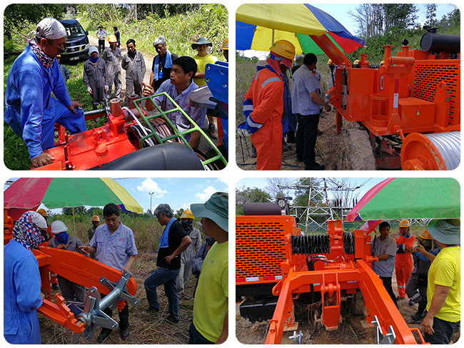 2 x 70kN Double Bundle Overhead Line Stringing Equipment Cummins Engine Hydraulic Puller Tensioner
