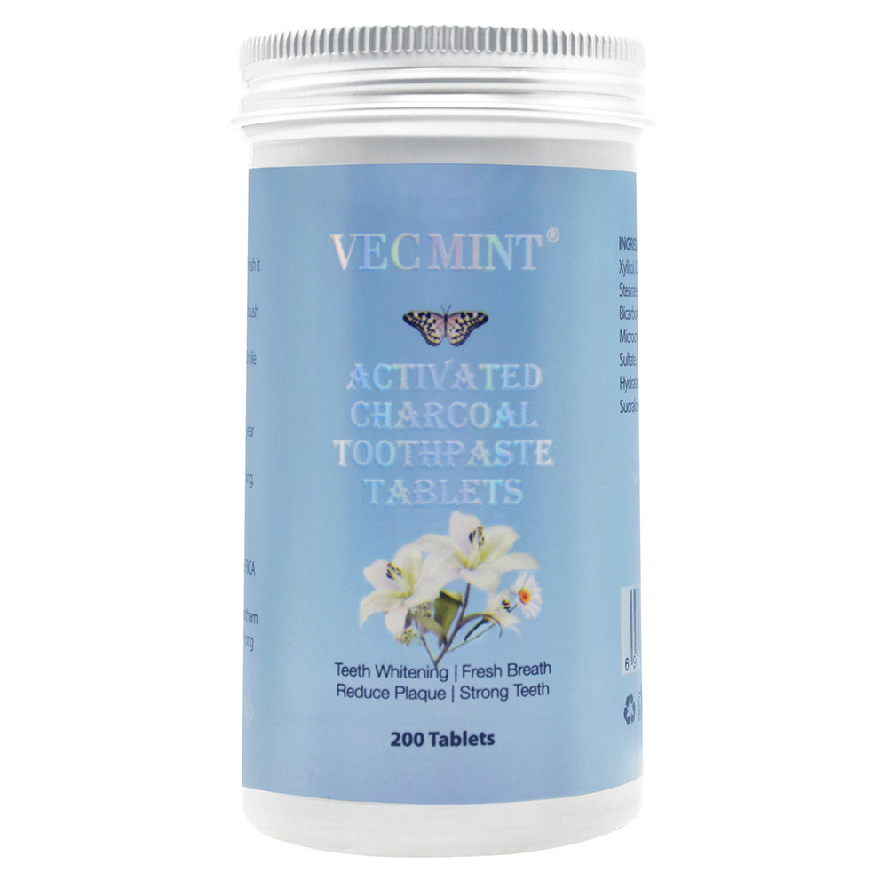 VECMINT Lily TeethTablets Bamboo Charcoal 200tablets teeth whitening fresh breath reduce plaque
