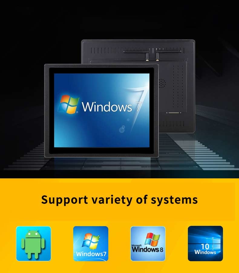 7/10.1/15/15.6/17/18.5/19/21.5" Open Frame LCD Monitor Industrial Android Windows PCAP Touchscreen Metal Case HDMI VAG