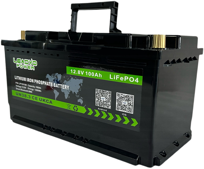 Bluetooth LiFePO4 lithium Iron Phosphate Battery 12V 100Ah With BMS